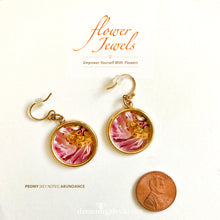 Load image into Gallery viewer, Peony Charm Necklace & Earrings, Power of Breath - Life, Passion, Flow, Abundance | 18 Inches - Leslie Montana