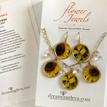 Load image into Gallery viewer, Sunflower Charm Necklace, Living in Light - Courage, Strength, Confidence | 18 Inches - Leslie Montana