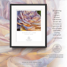 Load image into Gallery viewer, OCEAN OF LOVE, SUNSET ROSE | Small Poster Print | Flower Essence Transmission Collection - Leslie Montana