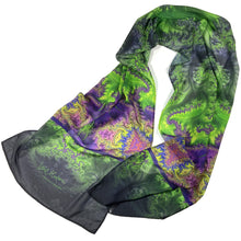 Load image into Gallery viewer, BAROQUE Chiffon Scarf in Lime & Purple | Spiritual Sovereignty, Grounded in Nature - Leslie Montana