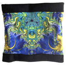 Load image into Gallery viewer, BAROQUE Neck Warmer in Royal Blue, Yellow, Turquoise | Fibonacci Inspired Apparel | Winter Wear - Leslie Montana