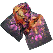 Load image into Gallery viewer, BLING FLING Chiffon Scarf in Purple, Gold & Black | Intergalactic Dance Party - Leslie Montana