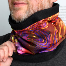 Load image into Gallery viewer, BLING FLING Neck Warmer in Purple, Black, Gold | Fibonacci Inspired Apparel | Winter Wear - Leslie Montana