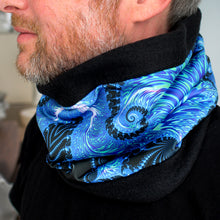 Load image into Gallery viewer, COSMIC LADDER in Blue, Black, Light Blue | Fibonacci Inspired Apparel | Winter Wear - Leslie Montana