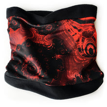 Load image into Gallery viewer, FLAMENCO Neck Warmer in Black, Red, Grays| Fibonacci Inspired Apparel | Winter Wear - Leslie Montana