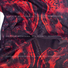 Load image into Gallery viewer, FLAMENCO in Red, Black & Grays Silk Scarf | Depth & Intensity - Leslie Montana
