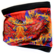 Load image into Gallery viewer, INDIAN BLANKET Neck Warmer in Red, Blue, Gold  | Fibonacci Inspired Apparel | Winter Wear - Leslie Montana