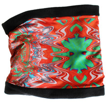 Load image into Gallery viewer, INDIAN BLANKET Neck Warmer in Orange/Green/Sky Blue | Fibonacci Inspired Apparel | Winter Wear - Leslie Montana