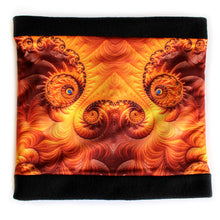Load image into Gallery viewer, MARIPOSA Neck Warmer in Gold, Brown, Rust  | Fibonacci Inspired Apparel | Winter Wear - Leslie Montana