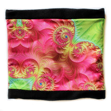 Load image into Gallery viewer, MARIPOSA Neck Warmer in Bright Pink, Green, Sky Blue  | Fibonacci Inspired Apparel | Winter Wear - Leslie Montana