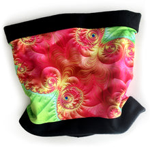 Load image into Gallery viewer, MARIPOSA Neck Warmer in Bright Pink, Green, Sky Blue  | Fibonacci Inspired Apparel | Winter Wear - Leslie Montana