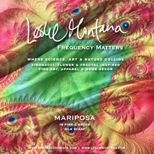 Load image into Gallery viewer, MARIPOSA in Bright Pink & Grass Green Silk Scarf | Dreams Take Flight - Leslie Montana