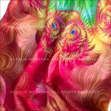 Load image into Gallery viewer, MARIPOSA in Bright Pink & Grass Green Silk Scarf | Dreams Take Flight - Leslie Montana