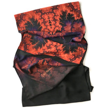 Load image into Gallery viewer, ON WINGS Lightweight Shawl in Orange, Purple & Black | On Wings of Angels - Leslie Montana
