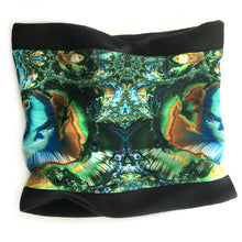 Load image into Gallery viewer, TURQUOISE TRAIL in Turquoise/Green/Brown | Cozy Neck Warmer | Fibonacci inspired apparel | Winter cowl - Leslie Montana