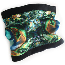 Load image into Gallery viewer, TURQUOISE TRAIL in Turquoise/Green/Brown | Cozy Neck Warmer | Fibonacci inspired apparel | Winter cowl - Leslie Montana