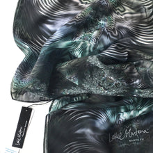 Load image into Gallery viewer, WAY OPTICAL Chiffon Scarf in Gray Iridescence | Interdimensional Awareness - Leslie Montana