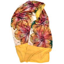 Load image into Gallery viewer, HIBISCUS YELLOW ORANGE | Lightweight Shawl | Watercolor Series - Leslie Montana