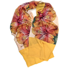 Load image into Gallery viewer, HIBISCUS YELLOW ORANGE | Lightweight Shawl | Watercolor Series - Leslie Montana
