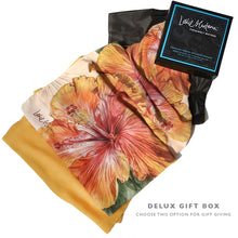 Load image into Gallery viewer, HIBISCUS YELLOW ORANGE | Lightweight Shawl | Watercolor Series - Leslie Montana