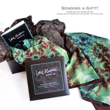 Load image into Gallery viewer, INNER LANDSCAPE, Lightweight Shawl in Sea Greens & Brown | Navigating the Depths of True Self - Leslie Montana