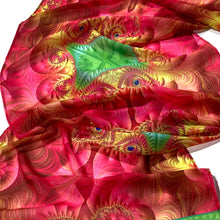 Load image into Gallery viewer, MARIPOSA Chiffon Scarf in Bright Pink &amp; Grass Green | Dreams Take Flight - Leslie Montana
