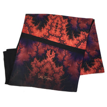 Load image into Gallery viewer, ON WINGS Lightweight Shawl in Orange, Purple & Black | On Wings of Angels - Leslie Montana