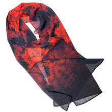 Load image into Gallery viewer, ON WINGS Chiffon Scarf in Orange & Purple | On Wings of Angels - Leslie Montana