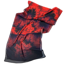 Load image into Gallery viewer, ON WINGS Chiffon Scarf in Orange & Purple | On Wings of Angels - Leslie Montana