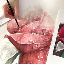 Load image into Gallery viewer, Raindrops on Roses, Watercolor Demo & Lecture, All Levels Welcome - Leslie Montana