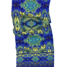 Load image into Gallery viewer, BAROQUE Lightweight Shawl in Royal Blue, Yellow &amp; Turquoise | Claiming Our Crown, Spiritual Sovereignty - Leslie Montana
