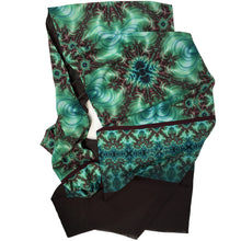 Load image into Gallery viewer, INNER LANDSCAPE, Lightweight Shawl in Sea Greens & Brown | Navigating the Depths of True Self - Leslie Montana