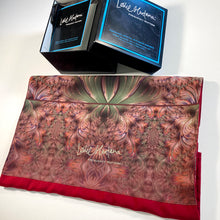 Load image into Gallery viewer, SCROLLS Lightweight Shawl in Dusty Rose, Moss, Pink, Purple | Knowledge Codes & Reconnection - Leslie Montana