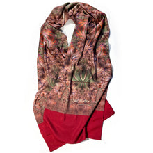 Load image into Gallery viewer, SCROLLS Lightweight Shawl in Dusty Rose, Moss, Pink, Purple | Knowledge Codes & Reconnection - Leslie Montana