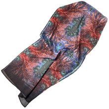 Load image into Gallery viewer, VINES Chiffon Scarf in Lavender, Deep Coral Pink & Light Blue | Realizing Loving Connections - Leslie Montana