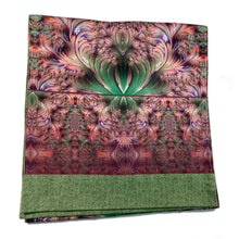 Load image into Gallery viewer, SCROLLS Organic Cotton Shawl in Dusty Rose, Moss, Pink, Purple | Knowledge Codes &amp; Reconnection - Leslie Montana
