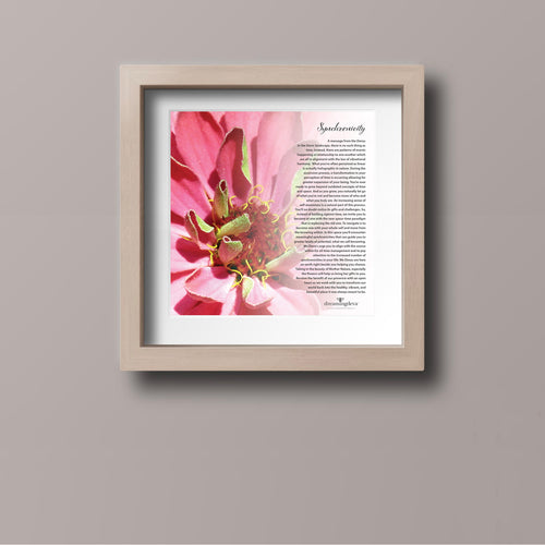 Synchronicity Zinnia Print | Message from Nature's Angels, The Devas - Leslie Montana
