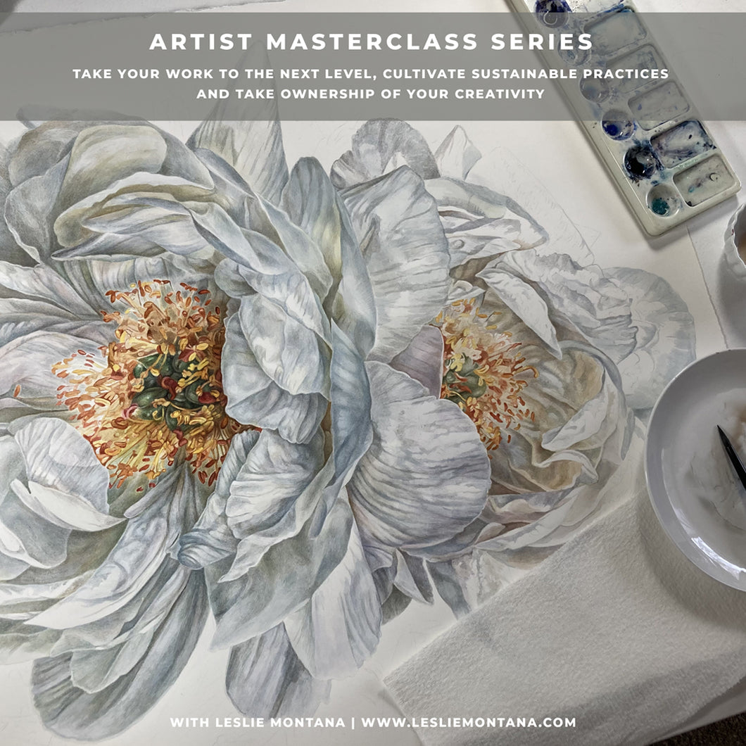 Artist Masterclass Program, Painting in Watercolor, Cultivating Sustainable Practices, Small Group Intensive - Leslie Montana