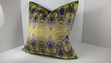 Load and play video in Gallery viewer, Velvet Pillows - Baroque Ombre in purple, lime green, brown
