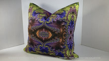 Load and play video in Gallery viewer, Velvet Pillows - Baroque in purple, lime green, brown
