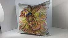 Load and play video in Gallery viewer, Velvet Pillows - Yellow Dahlia with Bee
