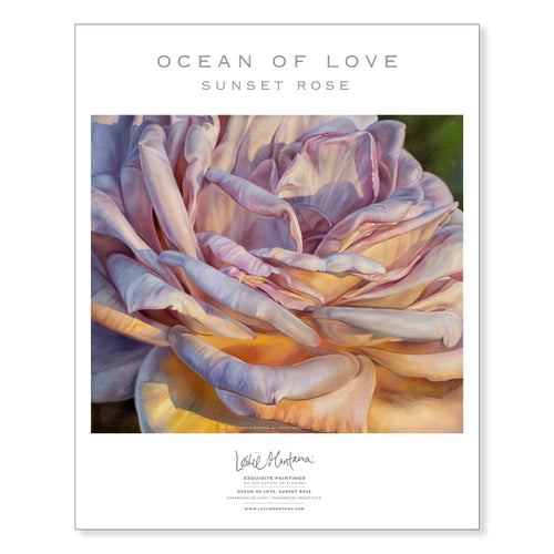 OCEAN OF LOVE, SUNSET ROSE | Poster Print | Flower Essence Transmission Collection - Leslie Montana