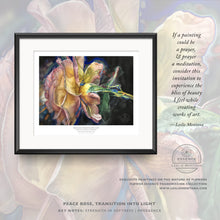 Load image into Gallery viewer, PEACE ROSE, TRANSITION INTO LIGHT | Small Poster Print | Flower Essence Transmission Collection - Leslie Montana
