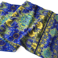 Load image into Gallery viewer, BAROQUE Lightweight Shawl in Royal Blue, Yellow &amp; Turquoise | Claiming Our Crown, Spiritual Sovereignty - Leslie Montana
