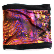 Load image into Gallery viewer, BLING FLING Neck Warmer in Purple, Black, Gold | Fibonacci Inspired Apparel | Winter Wear - Leslie Montana
