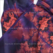 Load image into Gallery viewer, ON WINGS in Orange, Purple &amp; Black Silk Scarf | On Wings of Angels - Leslie Montana
