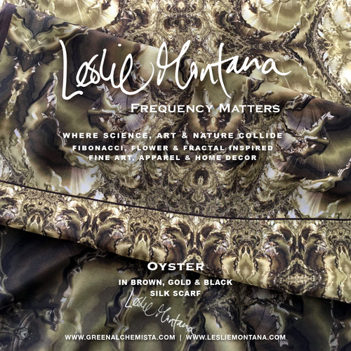 OYSTER in Brown, Gold, Black & Tan Silk Scarf | Practical Wisdom - Leslie Montana