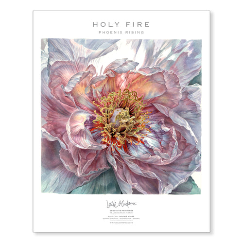 HOLY FIRE, PHOENIX RISING | Poster Print | Flower Essence Transmission Collection | Watercolor Painting | 16X20