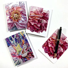 Load image into Gallery viewer, Note Cards, 9 Cards Per Package, Blank Greeting Cards, All Occasion, Watercolor Floral - Leslie Montana
