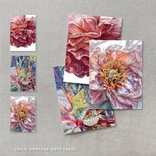 Load image into Gallery viewer, Note Cards, 9 Cards Per Package, Blank Greeting Cards, All Occasion, Watercolor Floral - Leslie Montana
